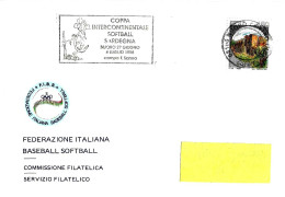 ITALIA ITALY - 1998 NUORO Coppa Intercontinentale SOFTBALL Sardegna - Targhetta Su Busta Speciale Viaggiata - 10837 - Baseball