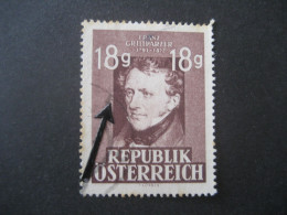 Österreich 1947- Franz Grillparzer Mit Plattenfehler,  Mi. A 802 PF II Gebraucht - Other & Unclassified