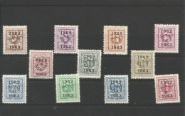 55 = PRE 725 ==> 735 **  Postfris Zonder Scharnier - Typos 1951-80 (Ziffer Auf Löwe)