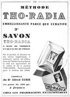Tho-Radia Savon Thorium Paume Pérou Dr A. Curie 1935 Publicité - Advertising (Photo) - Objects