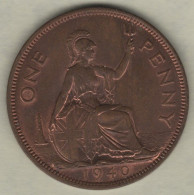 GREAT BRITAIN - 1 PENNY 1940 Unc - Other & Unclassified