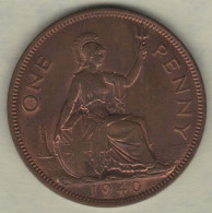 GREAT BRITAIN - 1 PENNY 1940 Unc - Autres & Non Classés