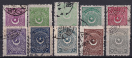 TURKEY 1923 - Canceled - Sc# 607, 608, 608a, 609, 612, 613, 614, 615, 617, 621 - Gebraucht