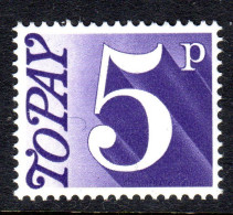 GREAT BRITAIN GB - 1970 POSTAGE DUE 5p STAMP FINE MNH ** SG D82 - Strafportzegels