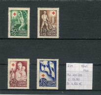 (TJ) Finland 1941 - YT 225/28 (postfris Met Plakker/neuf Avec Charnière/MH) - Unused Stamps