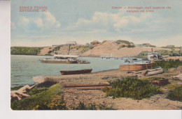 SOMALIA ITALIANA ESPOSIZIONE 1911 GIUMBO ANCORAGGIO DEGLI STEAMERS  NO VG - Somalië