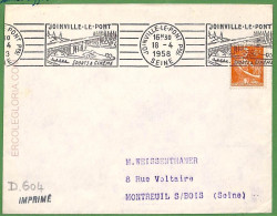 Af3738 - FRANCE - POSTAL HISTORY - Cover - ROWING Canoes - 1958 - Canoë