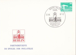 BERLIN - Partnerstädte Im Spiegel Der Philatelie 1237-1987 - Cartes Postales - Oblitérées