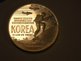 Estados Unidos/USA 1 Dolar Conmemorativo, 1991 P, Proof, Memorial Guerra Korea (13946) - Commemoratives
