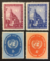 1958 - United Nations UNO UN ONU - UN Symbol And Assembly Buildings -  Unused - Nuevos