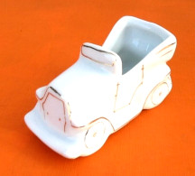 Vide-poche Forme Voiture   Porcelaine Blanche Avec Dorure - Andere & Zonder Classificatie