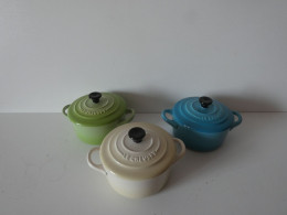 (c4) Le Creuset Lot 3 Mini-cocottes (25) Comme Neuves - Dishes