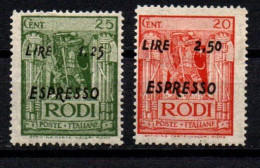 1944 - Italia Regno - Occupazione Tedesca Del Dodecaneso E 5/E 6 Soprastampati   ---- - Dodecaneso