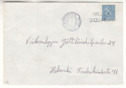 Finlande - Lettre De 1955 - Oblit Griffe Hallii A Skomaarb.... - Cachet De Myrskylä Mörskom - - Lettres & Documents