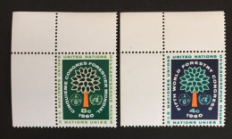 1960 - United Nations UNO UN ONU - World Forestry Congress - Tree -  Unused - Unused Stamps