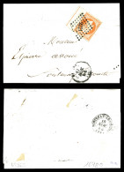 O N°16c, 40c Orange Bord De Feuille Avec Filet D'encadrement Sur Petite Lettre. SUP. R. (certificat)  Qualité: Oblitéré  - 1849-1876: Klassieke Periode