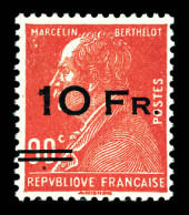 ** N°3, Berthelot 10F Sur 90c Rouge Surchargé à Bord Du Paquebot 'Ile De France', Frais, SUP (signé Calves/certificats)  - 1927-1959 Postfris