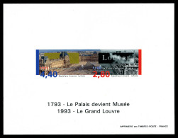 ** N°2852, Musée Du Louvre: Paire Feuillet Collectif Non Dentelé Avec Gomme. TTB  Qualité: **  Cote: 400 Euros - Luxury Proofs