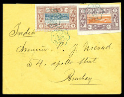 O N°8 Et 16 Obl Càd Djibouti Sur Lettre Du 22 Nov 95 à Destination De BOMBAY. TTB (certificat)  Qualité: Oblitéré - Brieven En Documenten