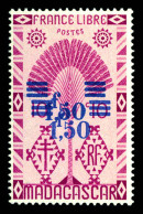 ** N°287b, 1f 50 Sur 10c Lilas-rose: Double Surcharge. SUP (signé Calves/certificat)  Qualité: **  Cote: 550 Euros - Unused Stamps