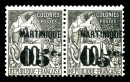 * N°10Ab, 05c Sur 10c, Chiffre 5 Penché Tenant à Normal, TTB (Certificat)  Qualité: *  Cote: 600 Euros - Unused Stamps