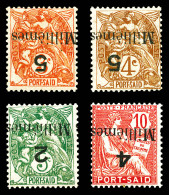 ** N°36a, 37a, 38a Et 39a: Les 3 Exemplaires Surcharges Renversées. TB  Qualité: **  Cote: 585 Euros - Unused Stamps