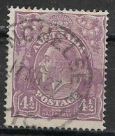 AUSTRALIA  GV 1926-30 HEADS  4.5d VIOLET PERF 13.5 X 12.5 WMK CROWN OVER A - Used Stamps