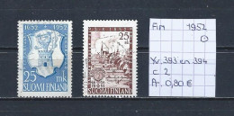 (TJ) Finland 1952 - YT 393 + 394 (gest./obl./used) - Usati