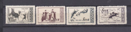 Chine 1952 La Serie Complete Peintures Murales Anciennes , 4 Timbres Neufs 176 à 179 - Ungebraucht