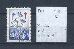 (TJ) Finland 1958 - YT 474 (gest./obl./used) - Usati