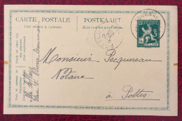 Belgique Entier-Carte, Cachet Tournai 22.8.1919 - (C316) - Andere & Zonder Classificatie