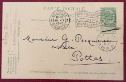 Belgique Entier-Carte, Cachet Bruxelles 18.4.1910 - (C370) - Andere & Zonder Classificatie