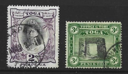 Tonga 1942 New Watermark Definitives 2d & 3d Values FU - Tonga (...-1970)