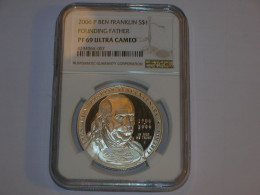 Estados Unidos/USA 1 Dolar Conmemorativo, 2006 P Proof, Ben Franklin, NGC PF69 Ultra Cameo(13968) - Commemoratifs