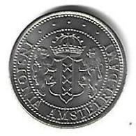 *medialle Netherlands Insugnia Amstelredam 1275-1975 Mokum 700 Florijn - Elongated Coins