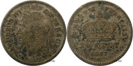 France - Second Empire - Napoléon III - 20 Centimes Tête Laurée Grand Module 1867 BB - TB+/VF25 - Fra4899 - 20 Centimes