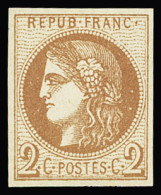 * N°40B 2c. Brun-rouge, Variété Points Parasites Dans Le Médaillon, Neuf Avec Trace De Charnière, TB - 1870 Emission De Bordeaux