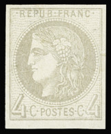 * N°41A 4c Gris Report 1, Neuf *, TTB, Timbre Rare En Neuf - 1870 Emissione Di Bordeaux