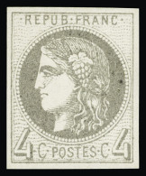 * N°41B 4c Gris, Neuf Quasi **, TB. Signé Calves (cote *) - 1870 Emissione Di Bordeaux