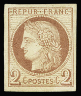 * N°15 2c Rouge-brun, Neuf *, TB. Signé A. Brun - Otros & Sin Clasificación