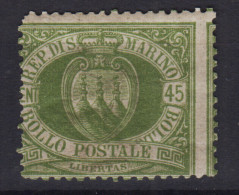 SAN MARINO 1892-94 STEMMA 45 CENTESIMI N.18 G.I MNH** - Neufs