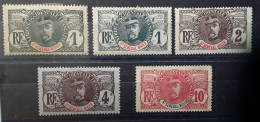 HAUT SENEGAL ET NIGER 1906, Type Faidherbe   5 Timbres Avec Nuances Yvert 1 X2, 2 , 3, ,5, Neufs * MH TB - Unused Stamps