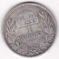 Hongrie 1 Korona 1895 Francois Joseph I, En Argent, KM# 484 - Hongarije