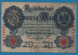 DEUTSCHES REICH 20 MARK 07.02.1908 # A.7175072 P# 31 - 20 Mark