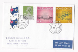 Enveloppe 1990 Hong Kong Pour  Paris  - Brieven En Documenten