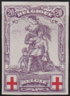 Belgie  .   OBP    .    128  .  Ongetand     .    *    .   Ongebruikt Met Gom      .   /   .    Neuf Avec Gomme - 1914-1915 Croix-Rouge