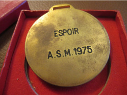 JUDO / Médaille De Compétition / Attribuée/ Bronze Doré / Espoir A.S.M. 1975 /1975    SPO469 - Sports De Combat