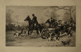 Horses - Hunt - Automobile // Pinx. J. S. Sanderson Wells Lachant La Meute 19?? - Paardensport