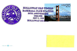 USA - 1998 HOLLOWAY 50° Holloway Old Timers Baseball Club Annullo Viola - 10852 - Baseball