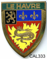 CAL333 - PLAQUE CALANDRE AUTO - LE HAVRE - Enameled Signs (after1960)